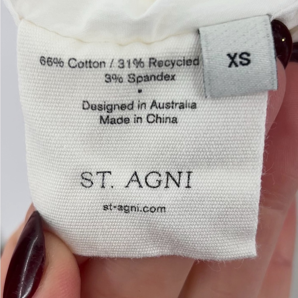 NWT ST.AGNI Bateau Tuck Mini Dress White Sleeveless XS Extra Small - Picture 10 of 10